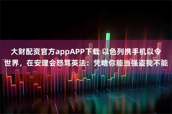 大财配资官方appAPP下载 以色列携手机以令世界，在安理会怒骂英法：凭啥你能当强盗我不能